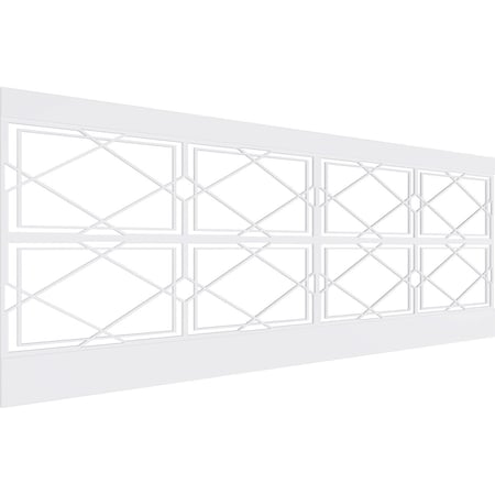 Ekena Millwork 36"H x 94 1/2"W Kiowa PVC Wainscot Paneling Kit WPK36X94KWA